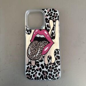 Pink and Black Leopard Print Phone Case